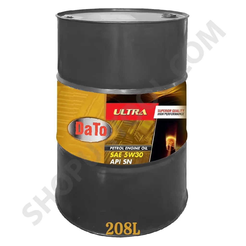زيت محرك DaTo ULTRA API SN 5W-30 الاصطناعي بالكامل - أسطوانة 208 لتر، أداء عالي، تصريف ممتد