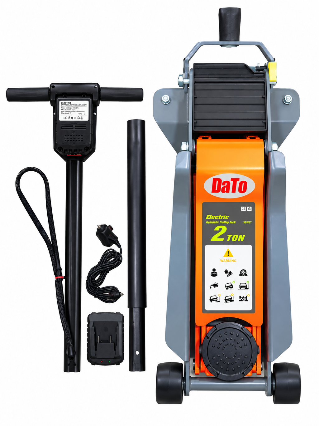 DaTo LJTHS5182E Electric Trolley Jack – 2 Ton, 18V Cordless Hydraulic Car Jack