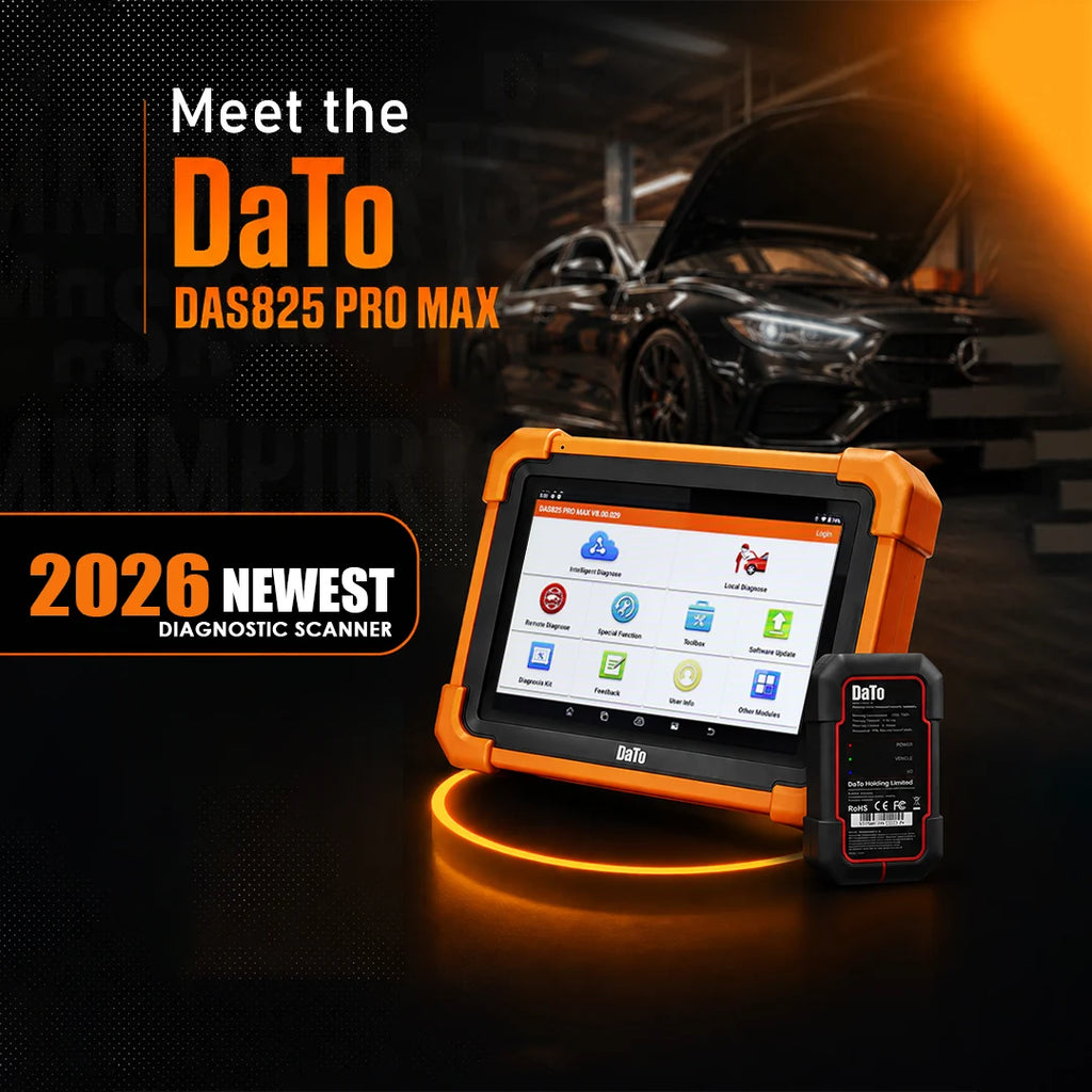 DaTo DAS825 PRO MAX – ماسح ضوئي تشخيصي متطور يعمل بنظام أندرويد بشاشة 8 بوصة، مناسب للكراجات وورش العمل 
