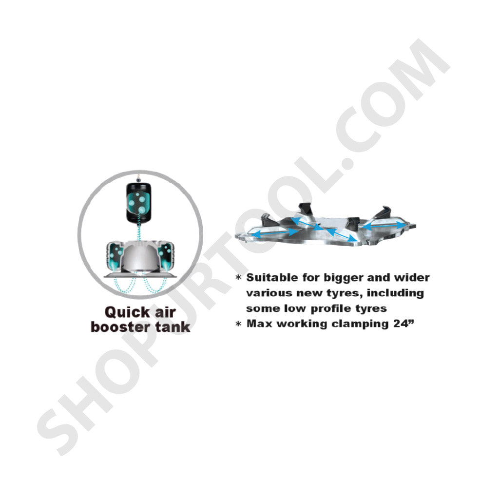 DaTo TCL2613RG - Fully Automatic Tire Changer with Pneumatic Tilting Column