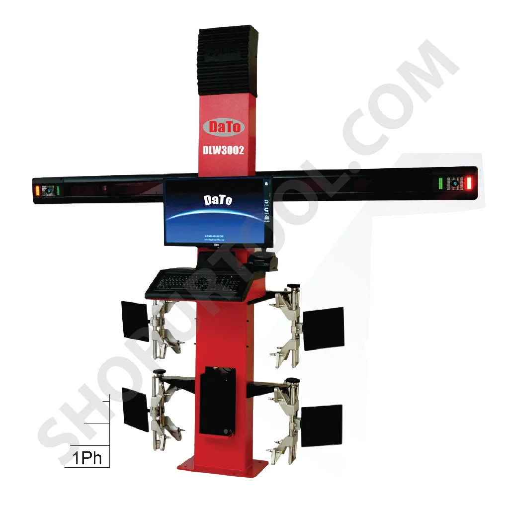 DaTo DLW3002- محاذاة العجلات ثلاثية الأبعاد، 110-220 فولت، مرحلة واحدة، برنامج حاصل على براءة اختراع 