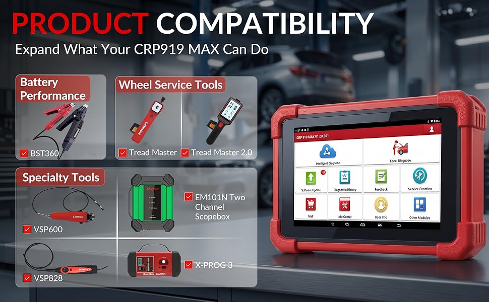 Launch Scan Tool X431 CRP919MAX Wireless Bidirectional Tool